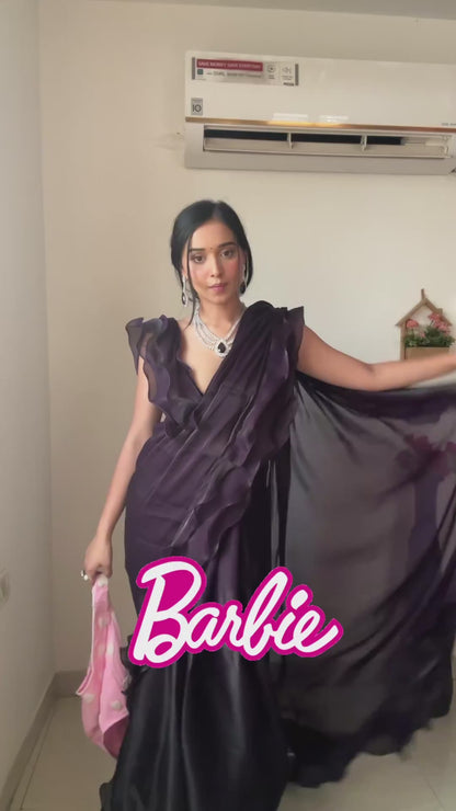 1-Minute Ready To Wear Saree In Tharede Gamthi Work